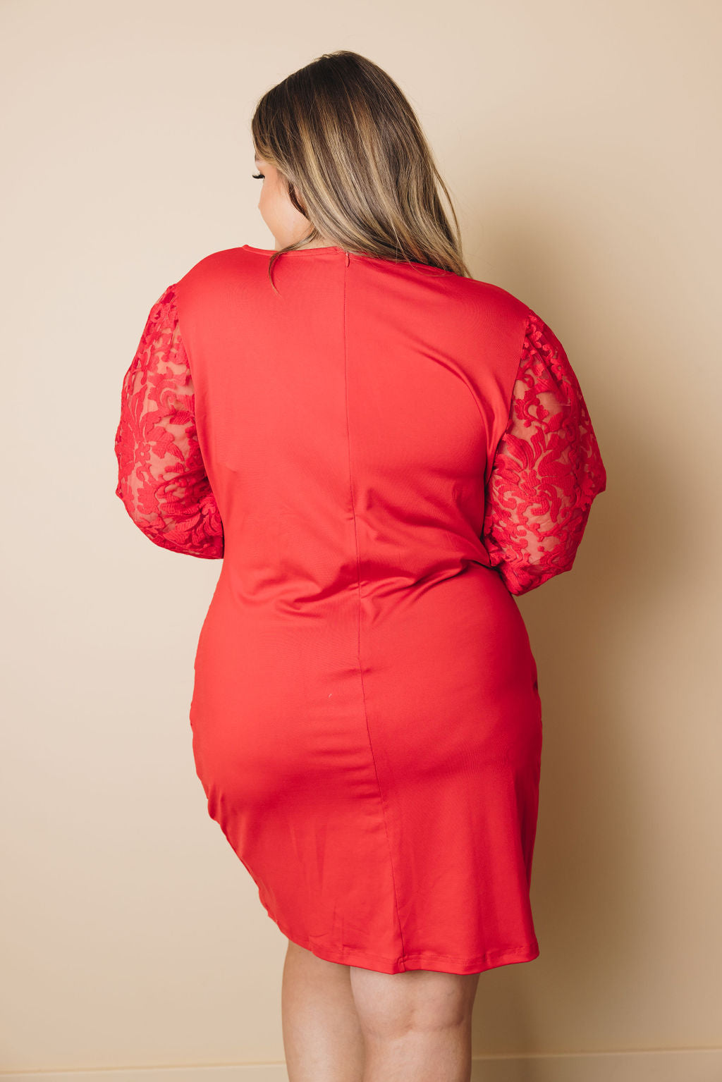 Plus Size - Gabrielle Puff Sleeves Dress