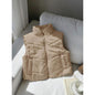 Double-sided Zipper Button Corduroy Drawstring Jacket