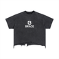 Vintage Wash Boxy T-Shirt - Distressed Hem Gym Tee | BRACE