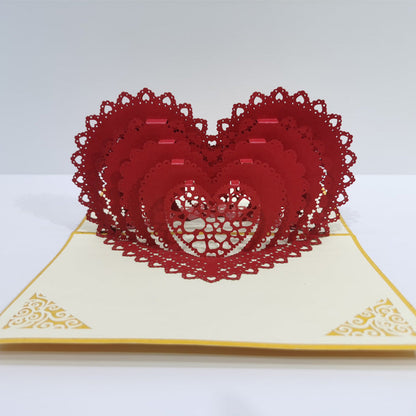 3D Engagement Cards Lovers Wedding Invitation Greeting Cards Laser Cut Valentine's Day Gift Anniversary Card Wholesale