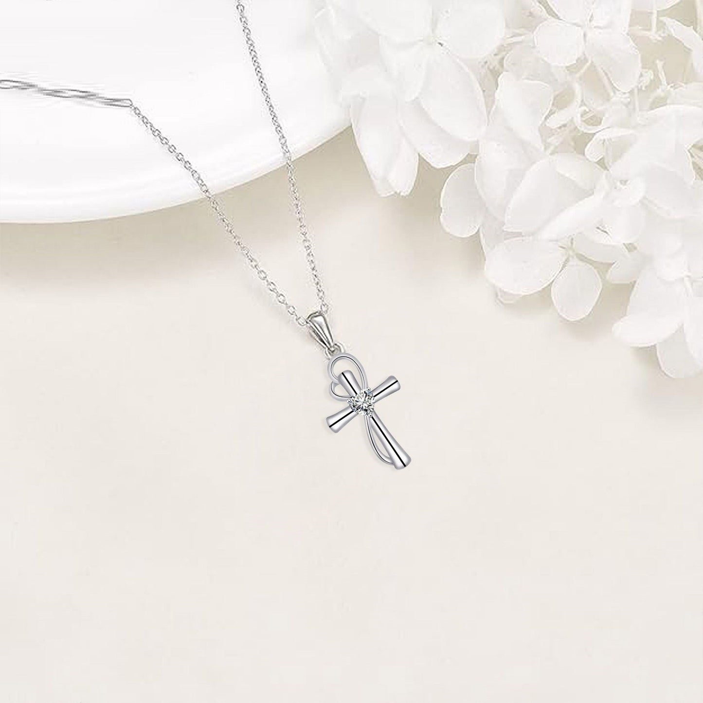 Cross Pendant Necklace Valentine's Day Gift