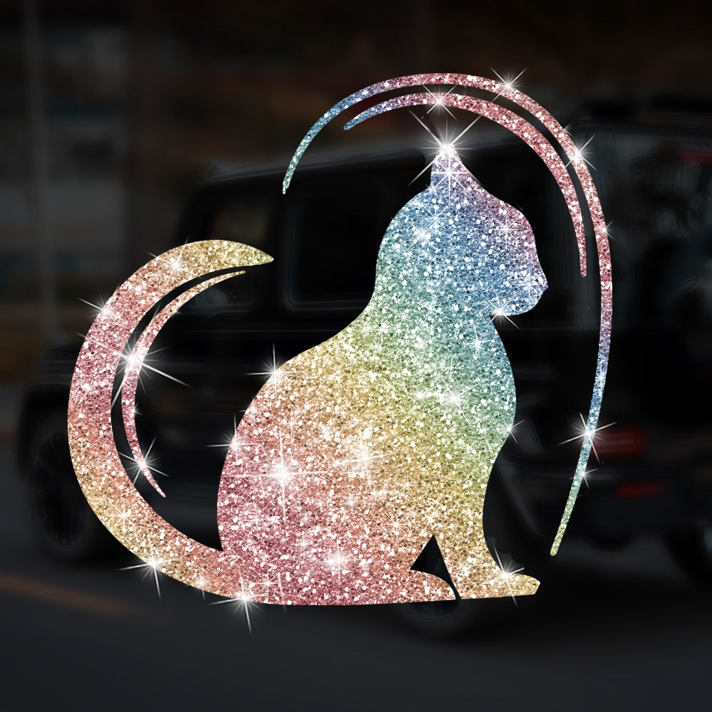 Cartoon Shiny African Woman Automobile Sticker