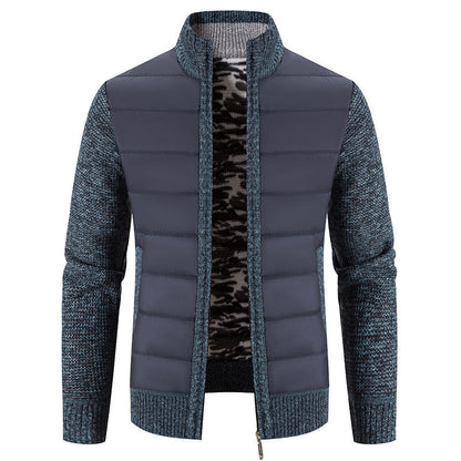 Men's Cardigan Sweater Stand Collar Sweater Coat