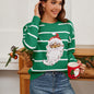 Knitted Loose Sequined Embroidered Santa Claus Sweater