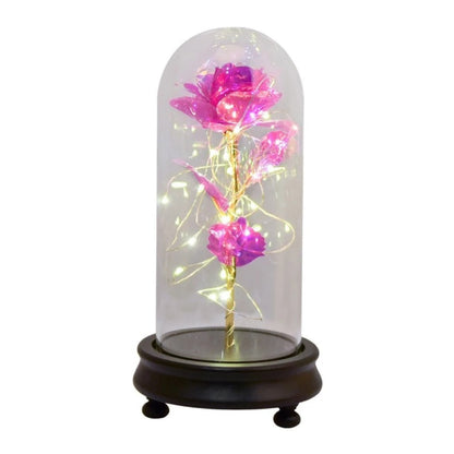 Valentine's Day Gift Simulation Gold Foil Rose Lamp Glass Cover Ornaments Color Box Packaging