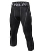 Men's 3/4 Compression Sports Leggings - Flexible Running Tights