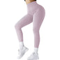 High Waist Seamless Leggings Threaded Knitted Fitness Pants Solid Women's Slimming Sports Yoga Pants Elastic Running Sport Leggings