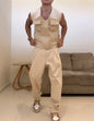 Men's Fashion Work Vest 2-Piece Set