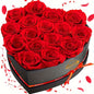 Eternal Love Heart: 16pcs Preserved Rose Box - Perfect for Mother's Day, Valentine's & Birthdays - Lasting Immortal Roses Gift for Her, for Valentine