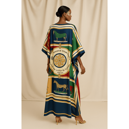 CAIRO GREEN Safari Luxe Silk Caftan