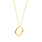 Small Square Ring Pendant Clavicle Chain Titanium Steel