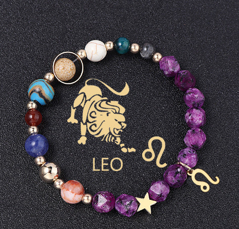 Natural Stone Hemp Stone Cut Surface Eight Planets Personalized Fashionable All-match
