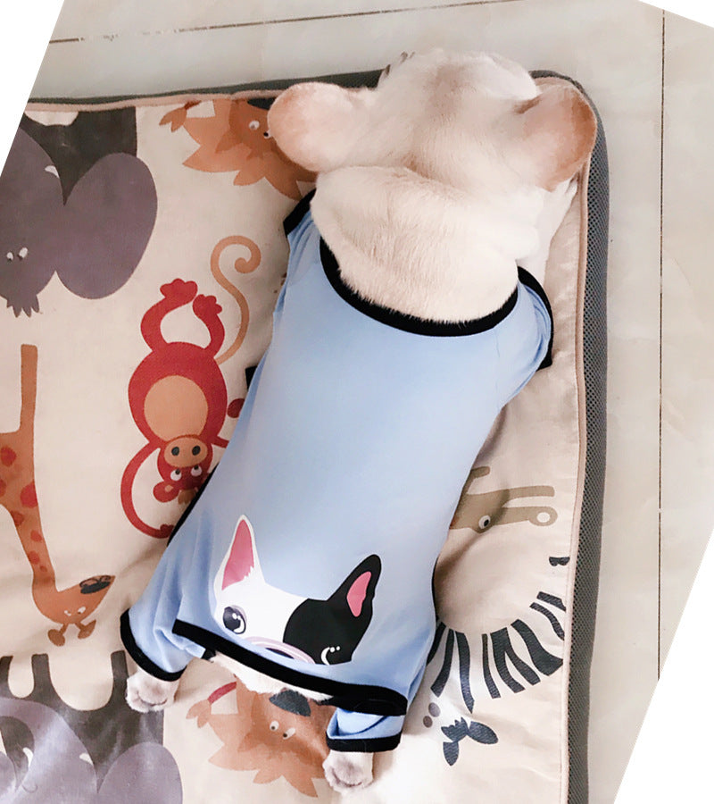 Fat Dog Four-Legged Cotton Printed Pajamas