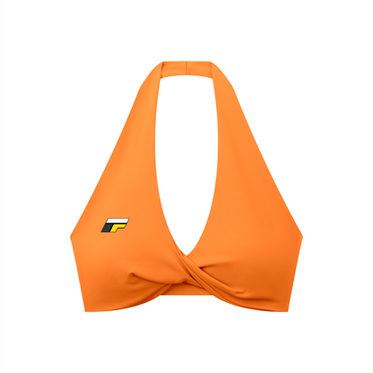 Women's Pleated Halter Sports Bra