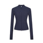 Stand-up Collar Slim-fit Waist-cinching Cardigan Top