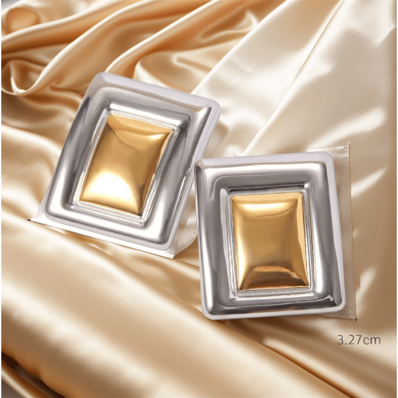 KIKIE Stainless Steel Gold Plated Statement Vintage Inspired Hypoallergenic Earrings