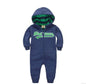 Baby onesies autumn and winter baby clothes baby plus velvet hood long-sleeved romper romper children's clothing