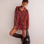 Women's Half-zip Flip Collar Loose Pocket Plaid Long Sleeve Shirt