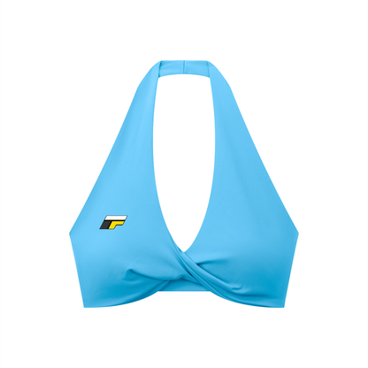 Women's Pleated Halter Sports Bra