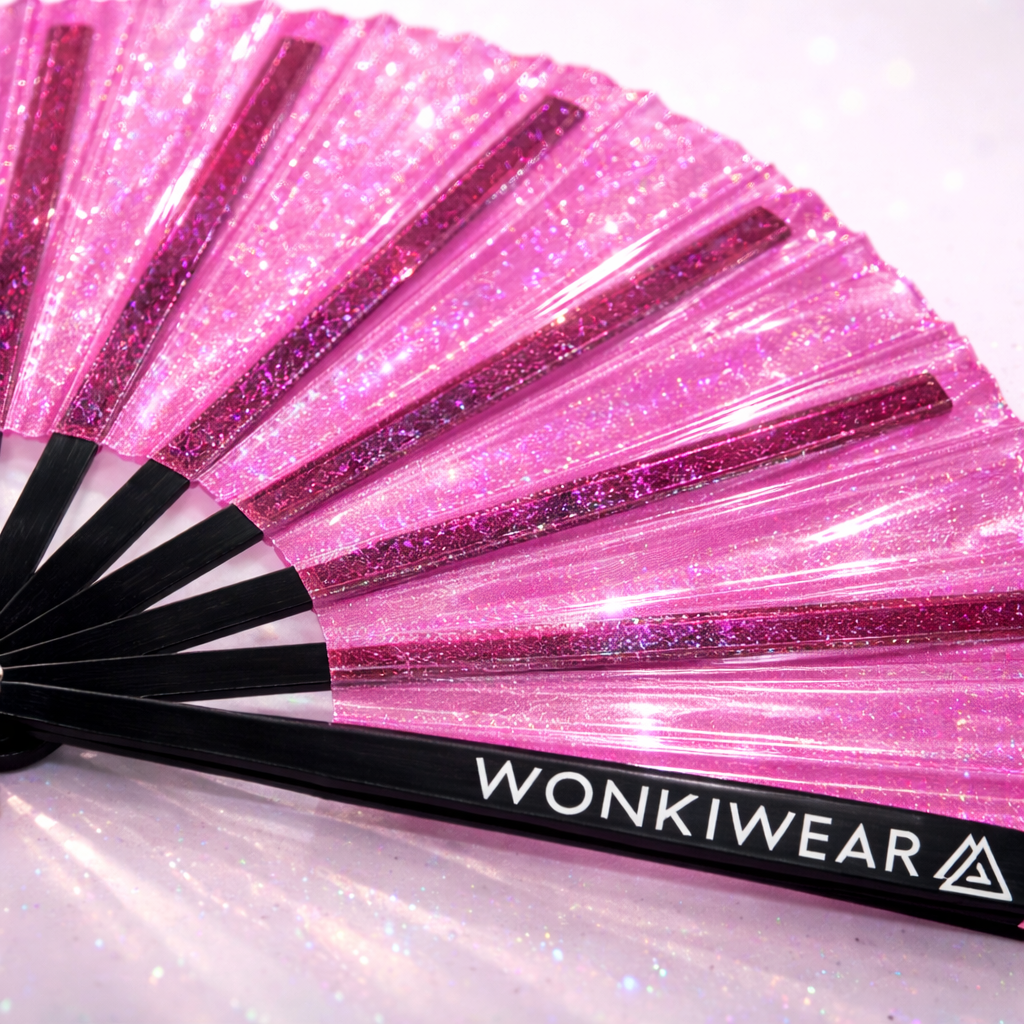 XL Festival Fan - Disco Glitter, Pink