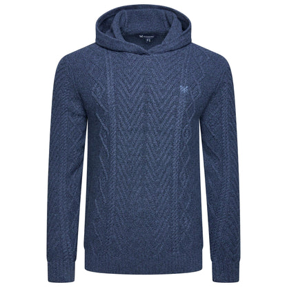 Crew Clothing Company Cable Knit Pullover Hoodie