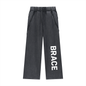 Snow Washed Sweatpants - Raw Edge Tape Detail Gym Joggers | BRACE