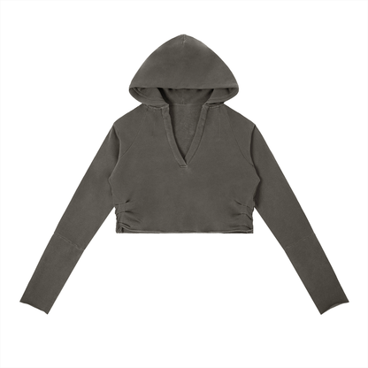 Vintage Washed Raw Edge Hoodie - Premium Fleece Gym Hoodie | BRACE