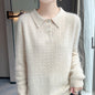 Women's Ribbed-knit Loose-fitting Thickened Sweater All-match Top