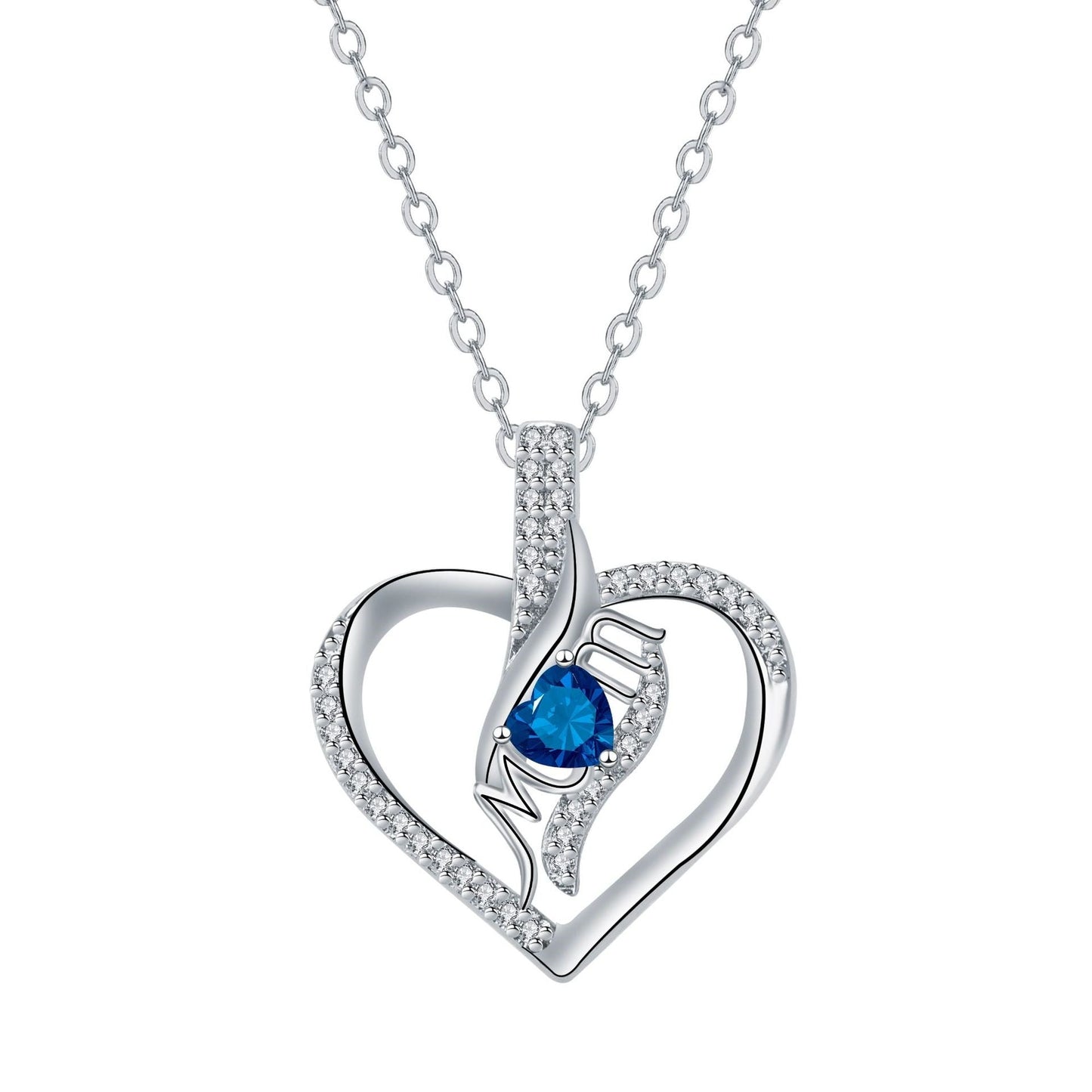 MOM Love Inlaid Women's Necklace Mother's Day Gift