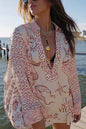 RoyalHoliday | Printed Shirt & Elastic Waist Shorts