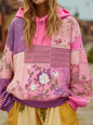 Women's Casual Hooded Long-Sleeve Pullover With Regular Fit And Digital Print