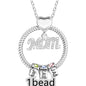 Mother's Day Gift Personalized Circle Pendant with Custom Beads Birthstone Pendant