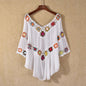 Amazon AliExpress Hot Selling Product Boho Hollow Out Hand Crocheting Flower Bikini Loose Beach Cover-up