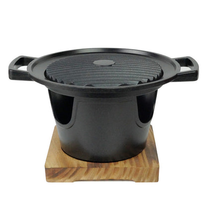 Mini BBQ Grill Alcohol Stove Home Smokeless Barbecue Grill Outdoor BBQ Plate Roasting Meat Tools