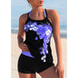 Plus Size Bikini Swimsuit - Two Piece Color Block Swimwear
