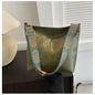 Women's Shoulder Bag With Ethnic Style Wide Shoulder Strap Ins Large Capacity Bucket Crossbody Bags Fashion Handbag