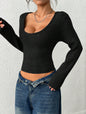 Women's Solid Color Base Layer Long Sleeve Top