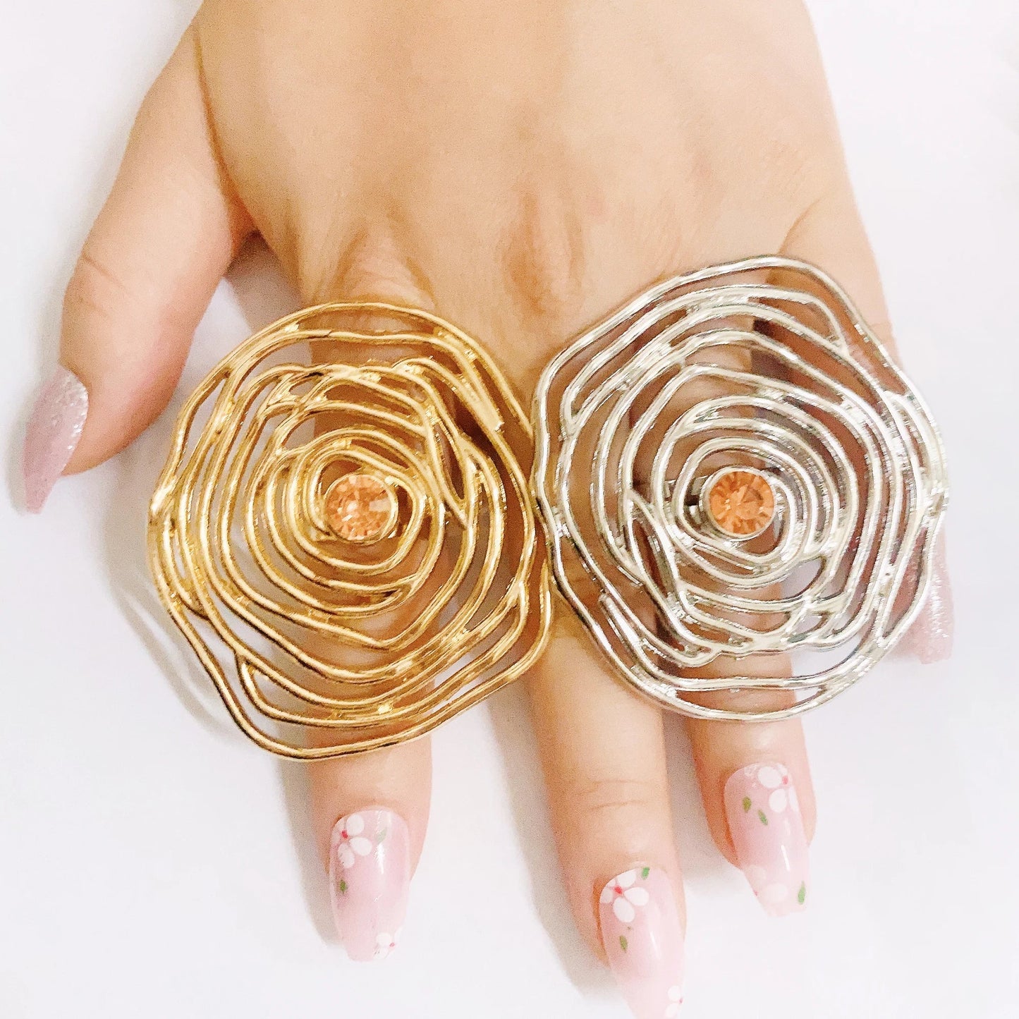 Rings For Women Big Gold Plated Ring Assorted Elements and Shapes Jewelry Sets