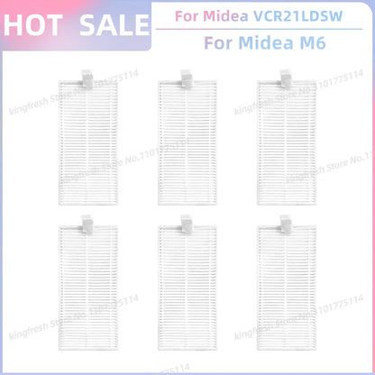 Fit For Midea VCR21LDSW / Midea M6 / Eureka NER600 Robot Vacuum Parts Main Roller Side Brush Hepa Filter Mop Cloth Accessories