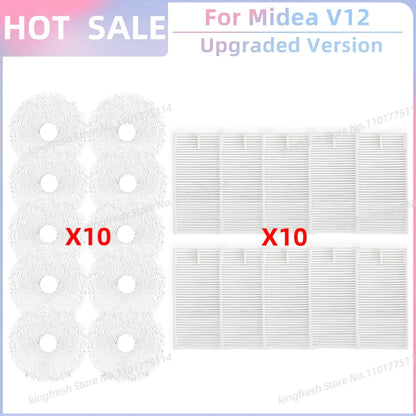 Fit for 미디어 Midea V12 / Eureka J12 Ultra Replacement Parts Accessories Main Roller Side Brush Hepa Filter Mop Cloth Dust Bag