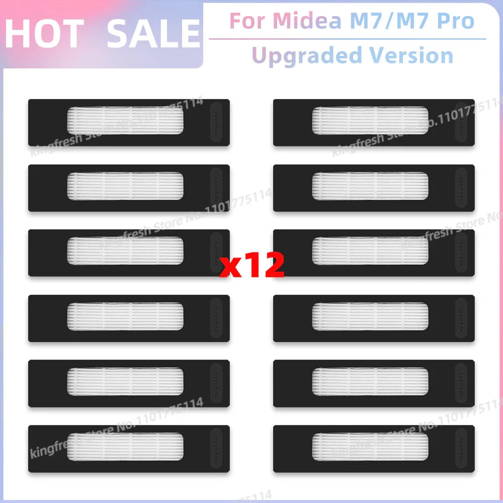 Fit For ( Midea M7 / M7 Pro / M7 EVO, Eureka NER700 ) Vacuum Parts Main Roller Side Brush Hepa Filter Mop Cloth Accessories