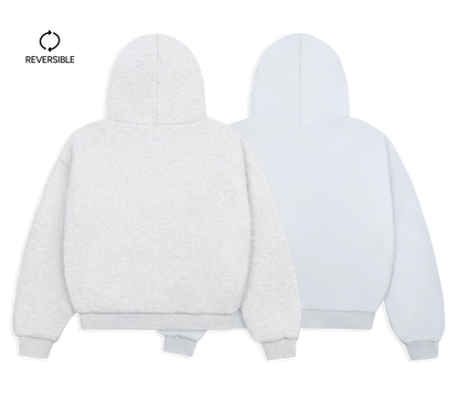 GREY/STONE REVERSIBLE ZIP HOODIE - 3RD ANNIVERSARY
