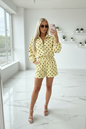 Polka Dot with Stripes Full Sleeves Short Set