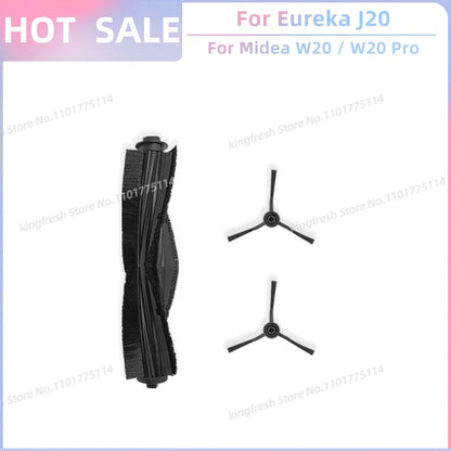 Fit For Eureka J20 / Midea W20 / W20 Pro Robot Vacuum Replacement Parts Main Roller Side Brush Hepa Filter Dust Bag Accessories