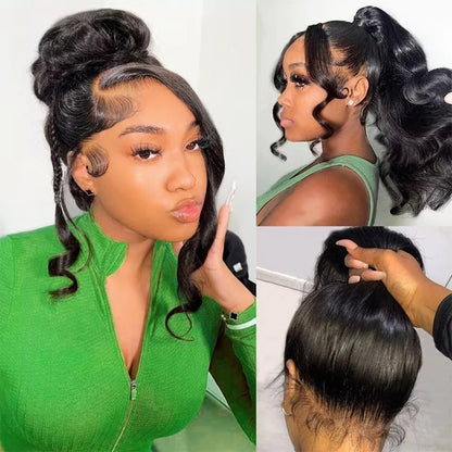 360 Lace Front Wigs Human Hair Body Wave Full Lace Frontal Human Hair Wigs Raw Indian Glueless 38Inch HD Lace Front Wig