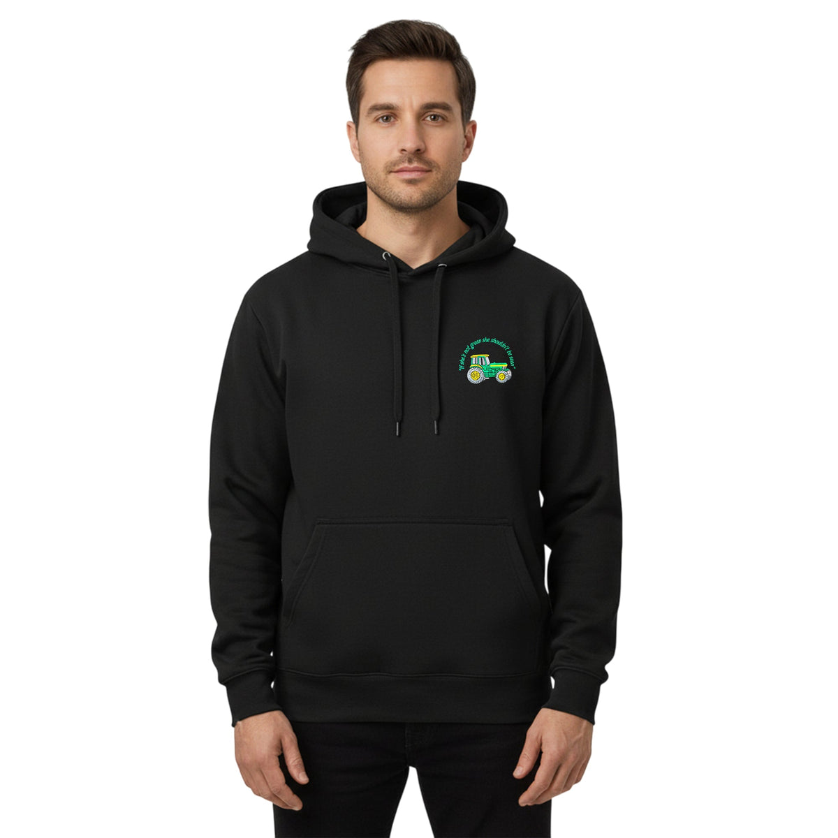 Adults Tractor Logo Embroidered Hoodie