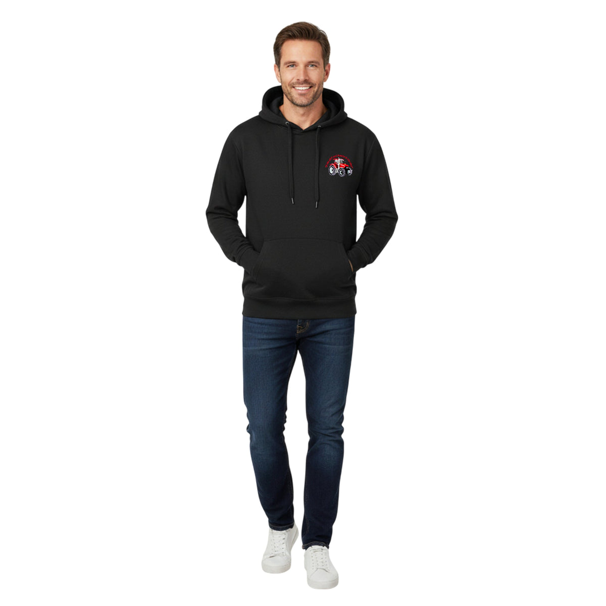 Adults Tractor Logo Embroidered Hoodie