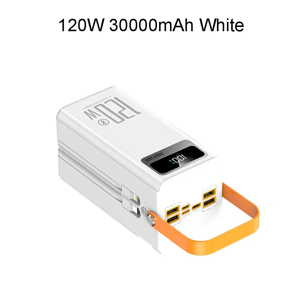 60000mAh Portable Power Bank - 120W Fast Charging Solar Generator for Camping Emergency Outdoor