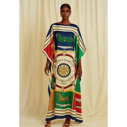 CAIRO GREEN Safari Luxe Silk Caftan