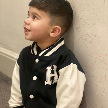 KIDS Varsity Jacket - INITIAL (Varsity Font)